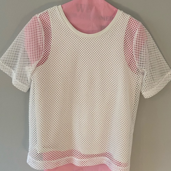Banana Republic white mesh blouse - Picture 1 of 6